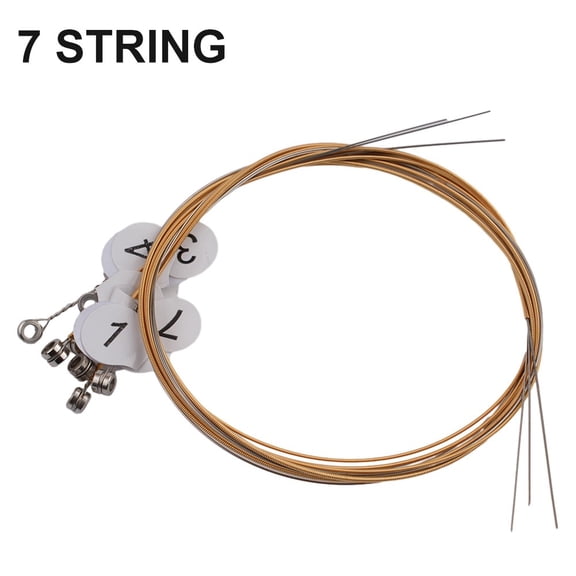7Strings Lyre Harp String Set Replacement Metal String Accessorie For Music Enthusiast Performers Musicians Guitar Parts