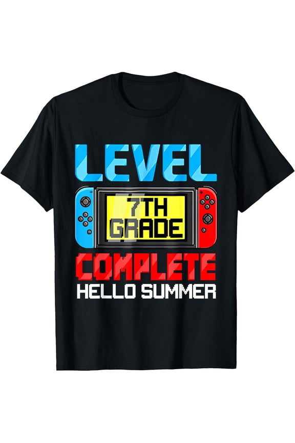7Th Grade Level Complete Gamer Class Of 2023 Graduation Gift T-Shirt, Unisex T-Shirt