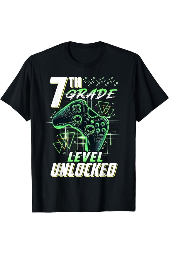 7Th Grade Level Unlocked Gamer First Day Of School Boys T-Shirt