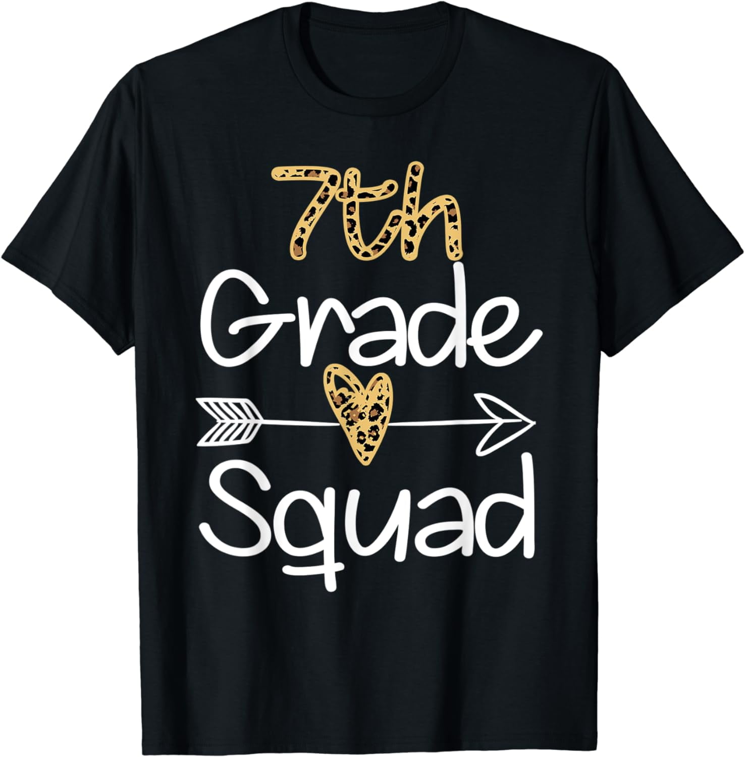 7Th Grade Squad Leopard Teacher Student Gift T-Shirt - Walmart.com