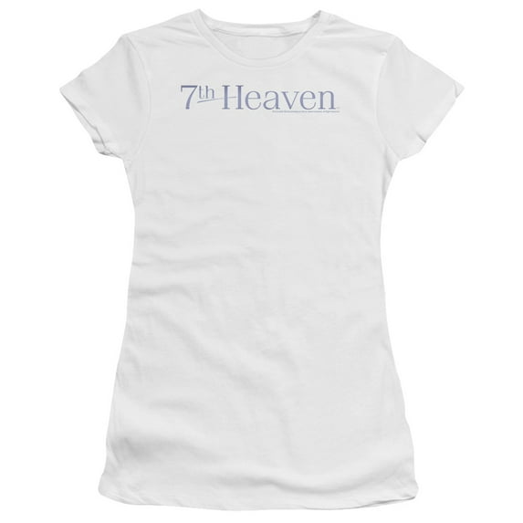 7Th Heaven 7Th Heaven Logo Junior Women's Sheer T-Shirt White