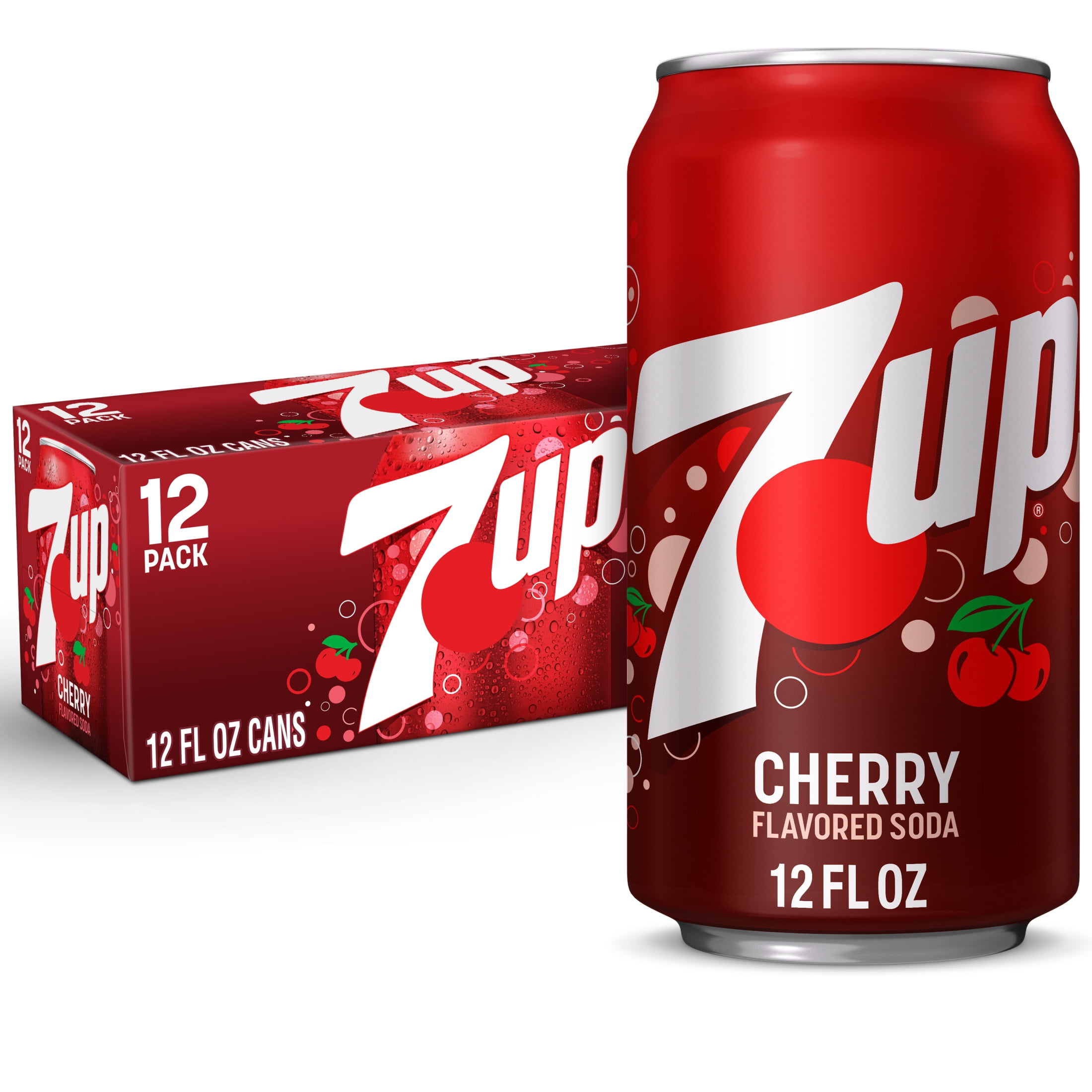 7UP Caffeine Free Cherry Soda Pop, 12 fl oz, 12 Pack Cans