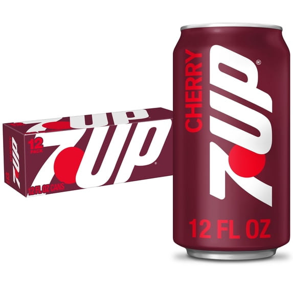 7UP Caffeine Free Cherry Soda Pop, 12 fl oz, 12 Pack Cans