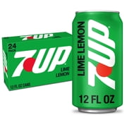 7UP Caffeine Free Lime Lemon Soda Pop, 12 fl oz, 24 Pack Cans