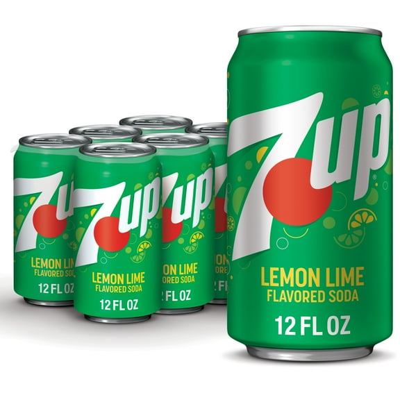 7UP Caffeine Free Lemon Lime Soda Pop, 12 fl oz, 6 Pack Cans