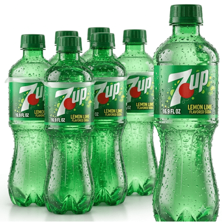 7UP Caffeine Free Lemon Lime Soda Pop, 16.9 fl oz, 6 Pack Bottles