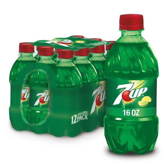 7UP Caffeine Free Lemon Lime Soda Pop, 16 fl oz, 12 Pack Bottles
