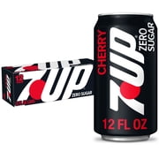 7UP Caffeine Free Zero Sugar Cherry Soda Pop, 12 fl oz, 12 Pack Cans