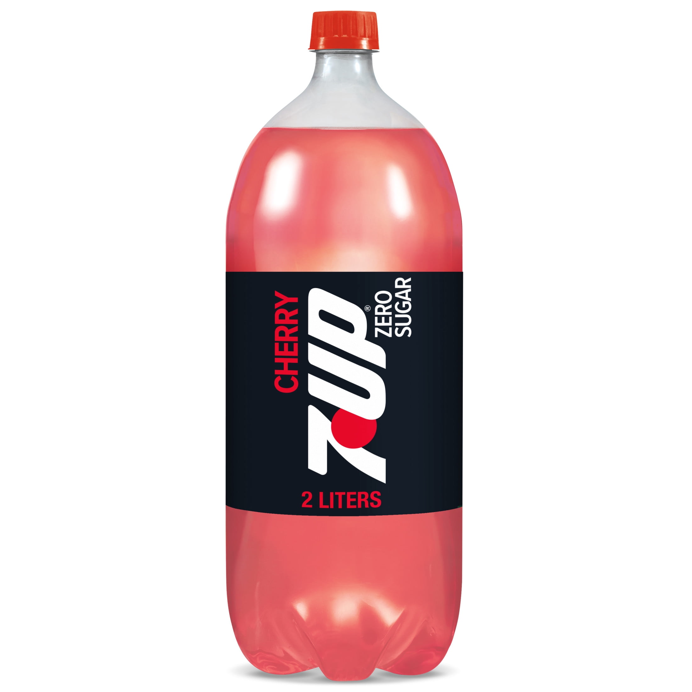 7UP Caffeine Free Zero Sugar Cherry Soda Pop, 2 L, Bottle