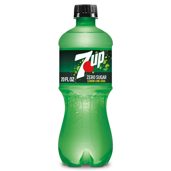 7UP Caffeine Free Zero Sugar Lemon Lime Soda Pop, 20 fl oz, Bottle