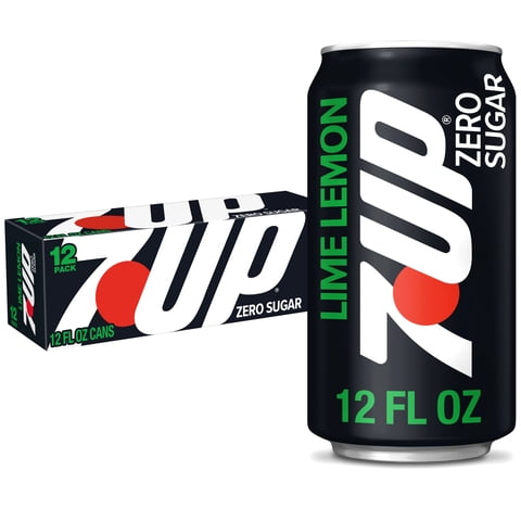 7UP Caffeine Free Zero Sugar Lime Lemon Soda Pop, 12 fl oz, 12 Pack Cans