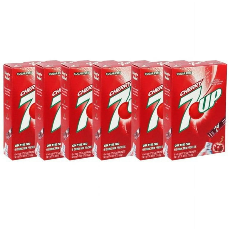 7UP Cherry Singles to Go, Sugar-Free Powdered Drink Mix, Low