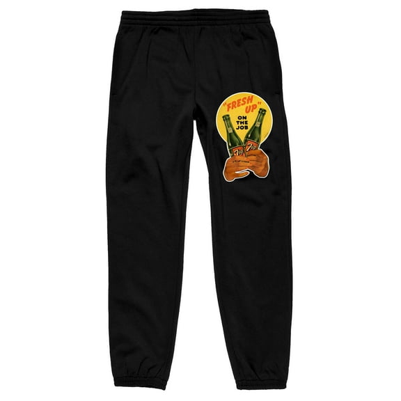 7UP Fresh Up Men's Black Sweatpants-Small