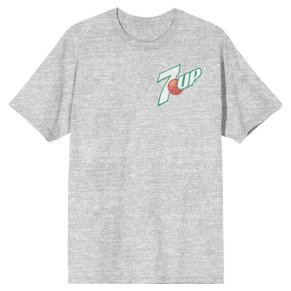 7UP Logo Circle Art Crew Neck Short Sleeve Gray Heather Women's T-shirt
-Large