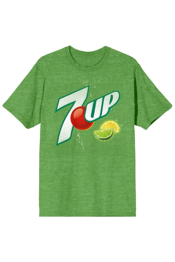 7UP Logo Women's Heather Green T-Shirt-Small