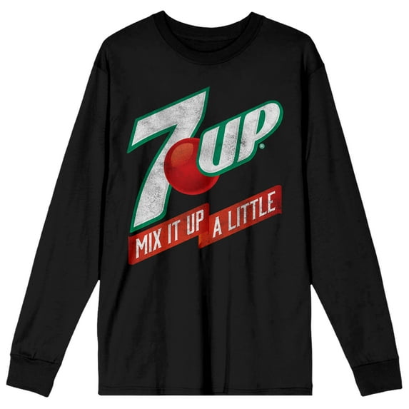 7UP Mix It Up A Little Crew Neck Short Sleeve Black Adult Tee
-Small