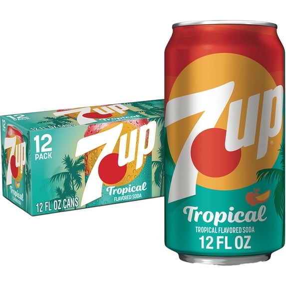 7UP Tropical Soda 12 Pack Cans - 12 oz