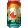 thumbnail image 1 of 7UP Tropical Zero Sugar Caffeine Free Lemon Lime Mango Peach Soda Pop, 12 fl oz, (6 Pack Cans), 1 of 3