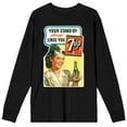 thumbnail image 1 of 7UP Your Standby Always Likes You Crew Neck Long Sleeve Black Adult Tee-Medium, 1 of 4