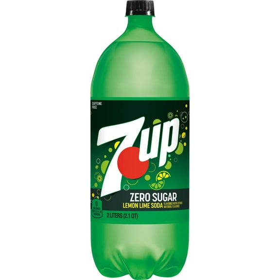 7UP Zero Sugar Lemon Lime Soda - 2L- Pack of 2