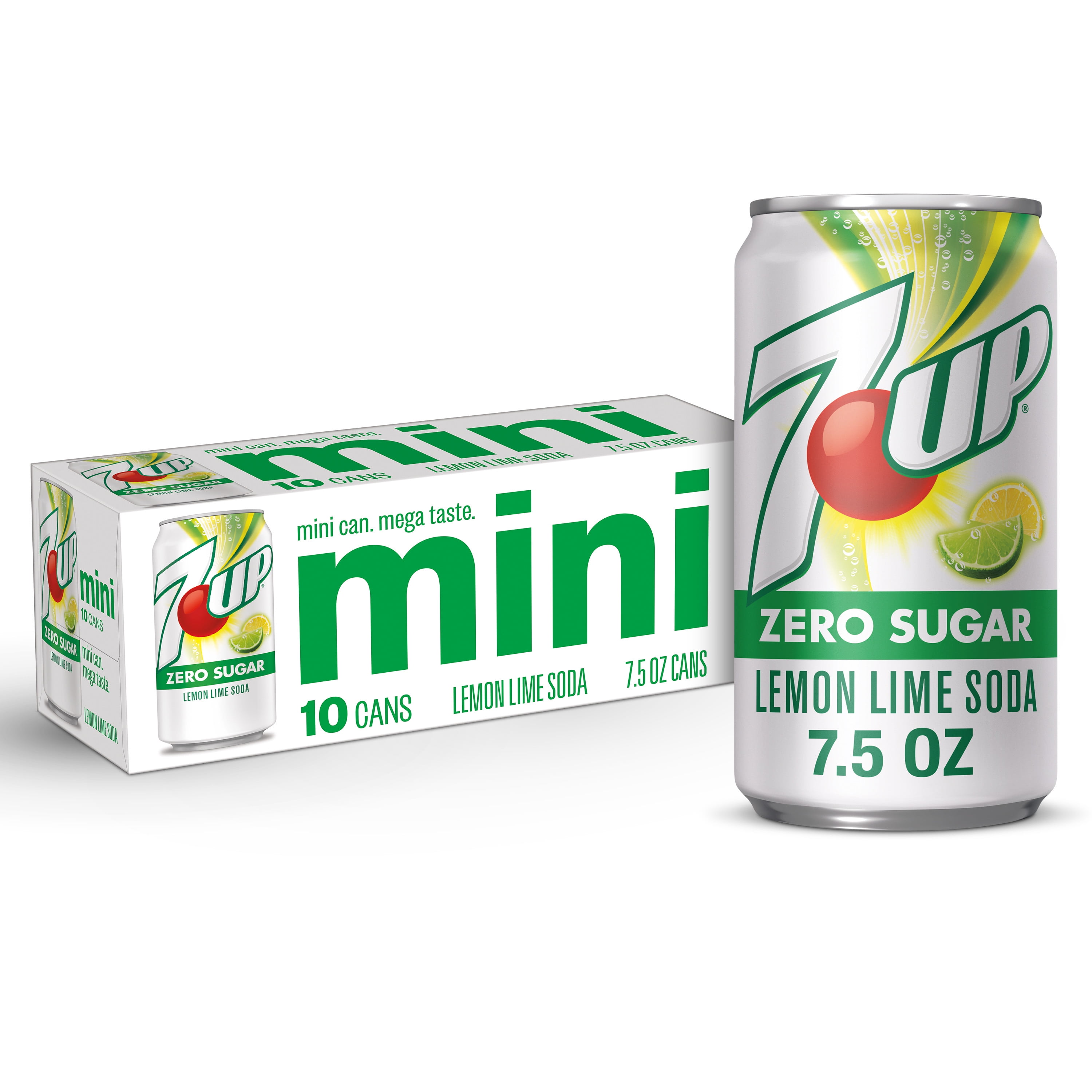 7UP Caffeine-Free Lemon Lime Soda, 7.5 fl oz, Refreshing 10