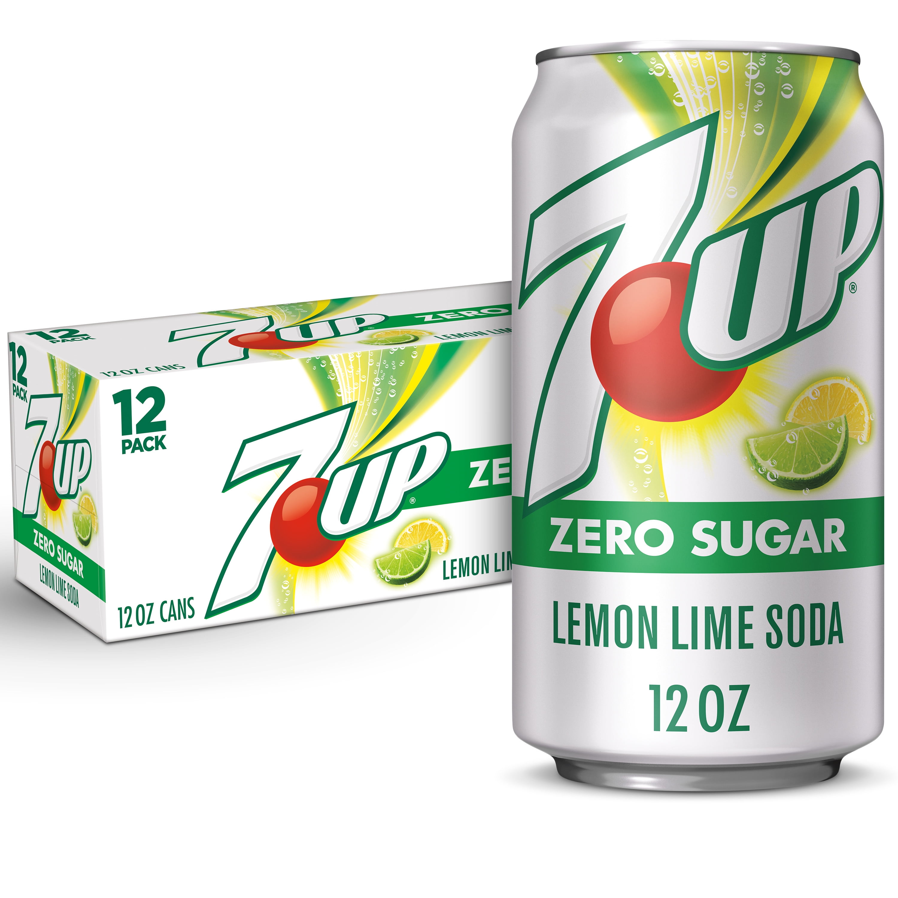 7UP Diet Soda, Lemon Lime - 12 pack, 12 fl oz cans