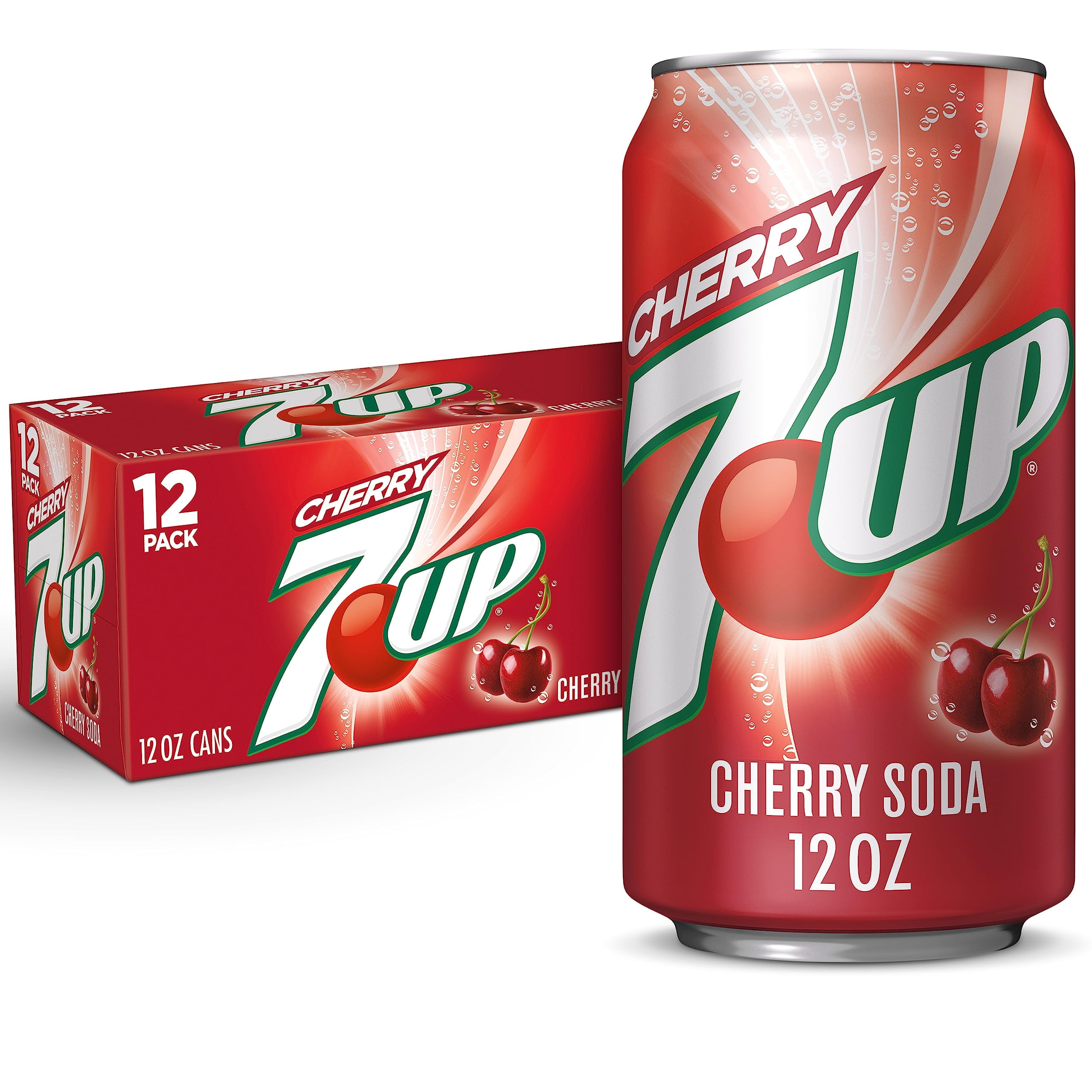 7Up Cherry Flavored Soda, 12 Fl Oz Cans (Pack Of 12) Packaing may vary