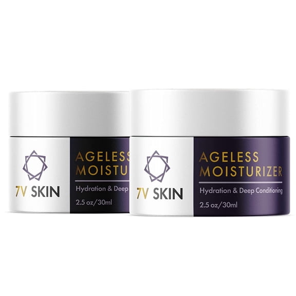 7V Skin - Ageless Moisturizer Cream - Hydration and Deep Conditioning - Anti-Aging, Moisturizing, Repairing, Firming, Anti-Wrinkle Cream - 2.5 oz (2 Pack)
