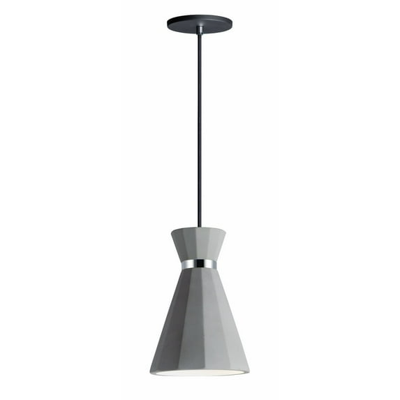 -7W 1 Led Pendant-7.75 Inches Wide By 10.75 Inches High-Gray/Polished Chrome Finish -Traditional Installation Et2 Lighting E25036-Gypc