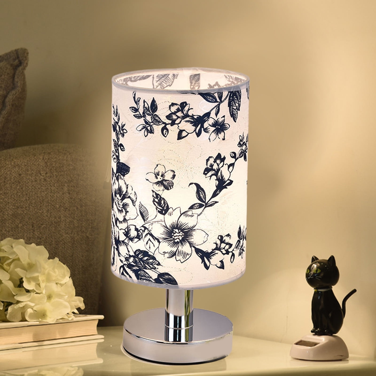 7W Bedside Lamp Plain Modern Romantic Warm Night Light Button Remote ...