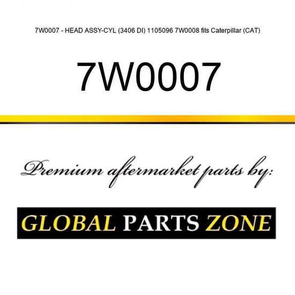 7W0007 - HEAD ASSY-CYL (3406 DI) 1105096 7W0008 fits Caterpillar (CAT)