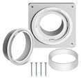 thumbnail image 1 of 7X Dryer Vent Connector Kit, Dryer Vent Wall Plate with Quick Connect & Disconnect, Twist Lock Dryer Duct Connector Kit Fits 4 Inch Tubes, Covers Area 7 Inch x 7 Inch, for Dryer Washer Bathroom, 1 of 7