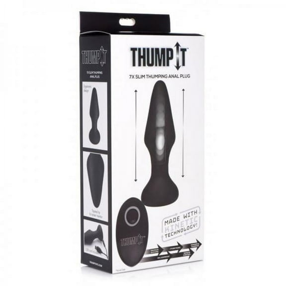 7X Slim Thumping Silicone Anal Plug