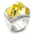 thumbnail image 1 of 7X154 - Rhodium 925 Sterling Silver Ring with AAA Grade CZ in Citrine Yellow, 1 of 1