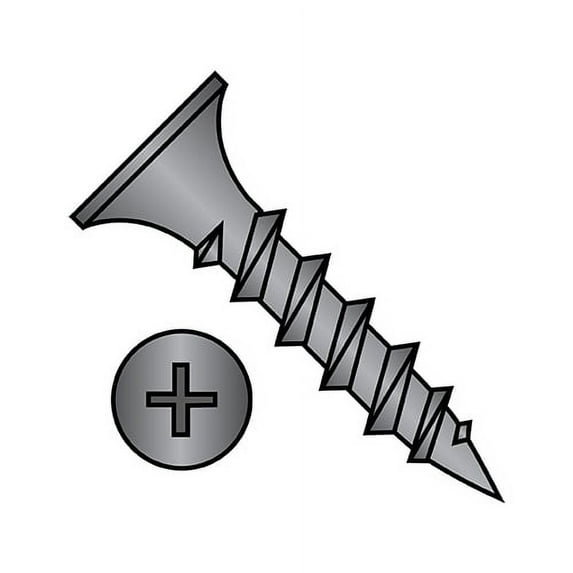 7X2 1/2 Phillips Bugle Head Coarse Thread Drywall Screw Black Phosphate Particle Board (Pack Qty 2,500) BC-0740CPG