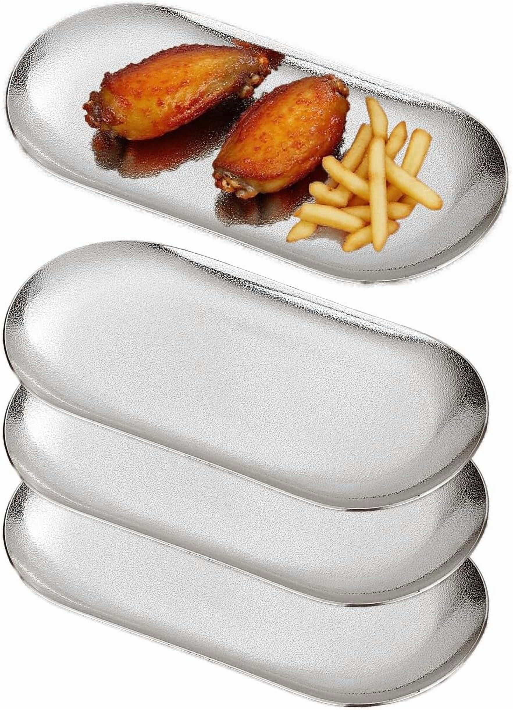 7X3 inch ellipse Appetizer Plates,thick stainless steel Dinner Plates ...