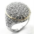 thumbnail image 1 of 7X348 - Reverse Two-Tone Brass Ring with Top Grade Crystal in Clear, 1 of 1