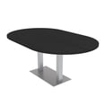 thumbnail image 1 of 7X4 Racetrack Shaped Conference Table Power And Data Square Metal Base, 1 of 5