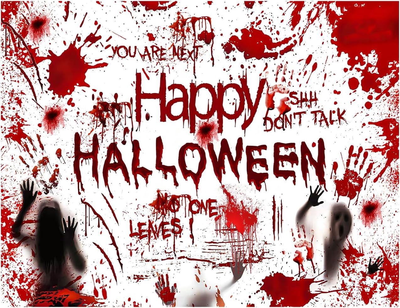 YYNXSY 7x5ft Halloween Background - Full Moon, Stars, Cemetery Scene Photo Backdrop