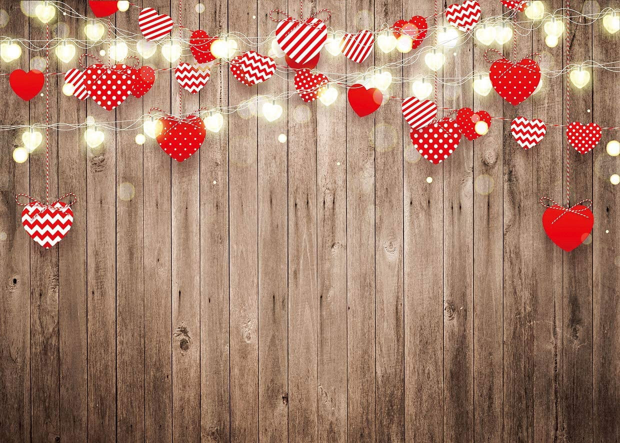 7X5FT Happy Valentine's Day Backdrops Valentines Decoration for