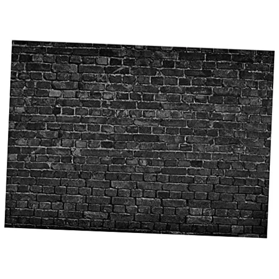 7X5Ft Black Brick Wall Photography Backdrop Vintage Theme Stone Brick 7X5Ft