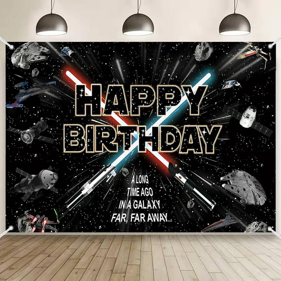 7X5ft Star Galaxy Backdrop for Birthday Party Decorations Universe Star Background Galaxy Party Decorations Star Banner Birthday Supplies for Boy Girl