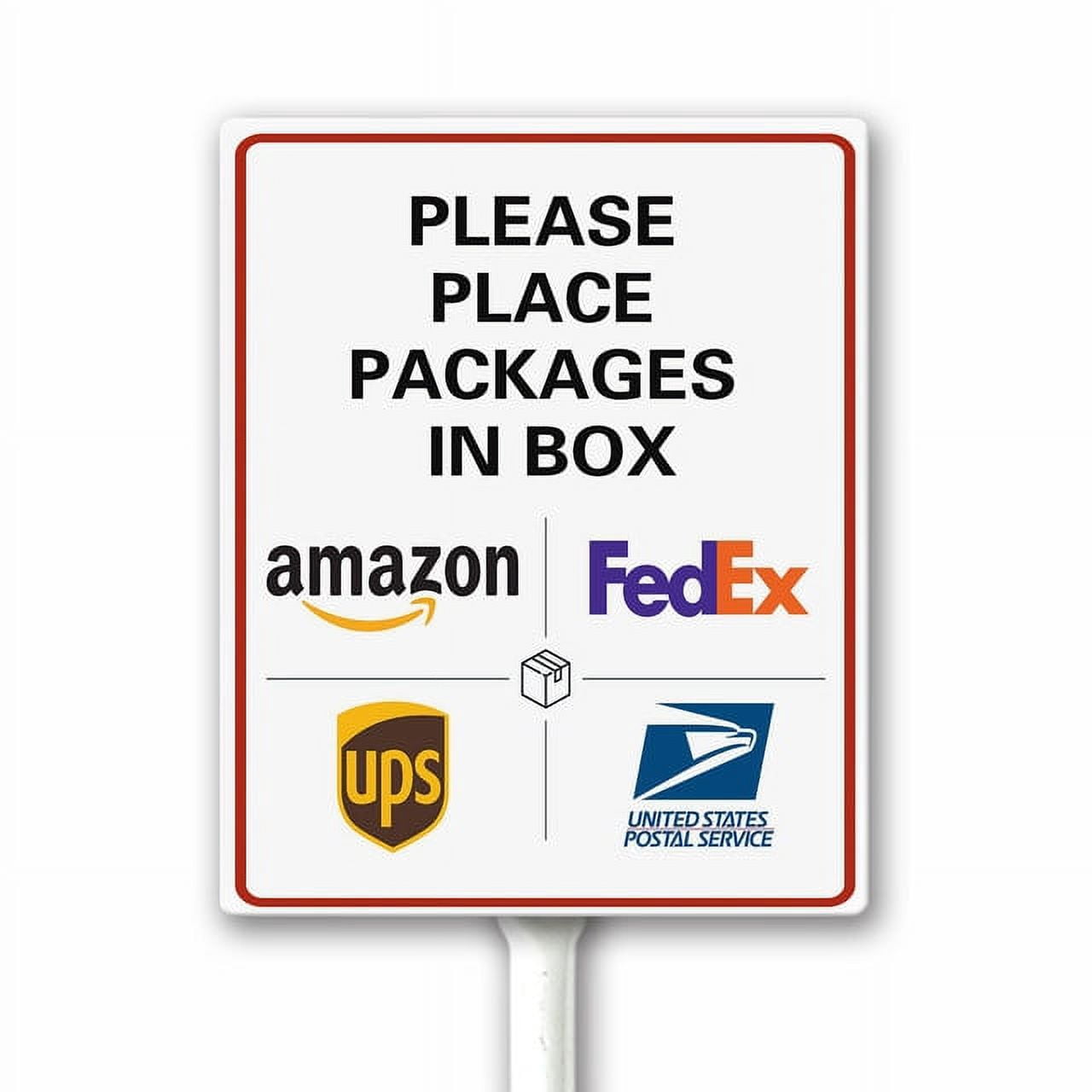 7X8.8 Inches Please Place Packages in Box Sign, Aluminum Package ...