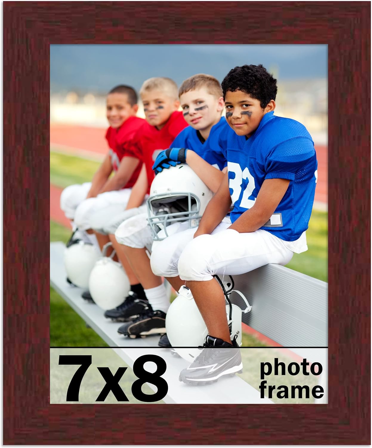 7X8 Frame Brown Mahogany Picture Frame Includes UV Plexiglass, Acid