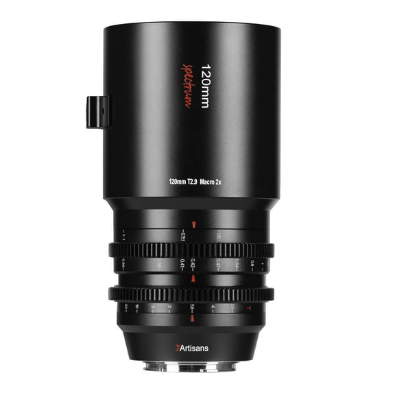 7artisans 120mm T2.9 Macro 2X Cine Lens,Manual Fixed Focus Cine Lens Compatible for Canon EOS-R Mount EOS Series R,R1,R3,R52,R62,R6,R10,R50