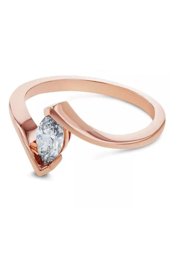 7clouds Real Diamond Ring Tested Heere Stone Original Certified Pure Rose Gold