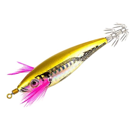 7cm/11.5g Simulation wood shrimp Cuttlefish Bait Round bellied Squid needle hook