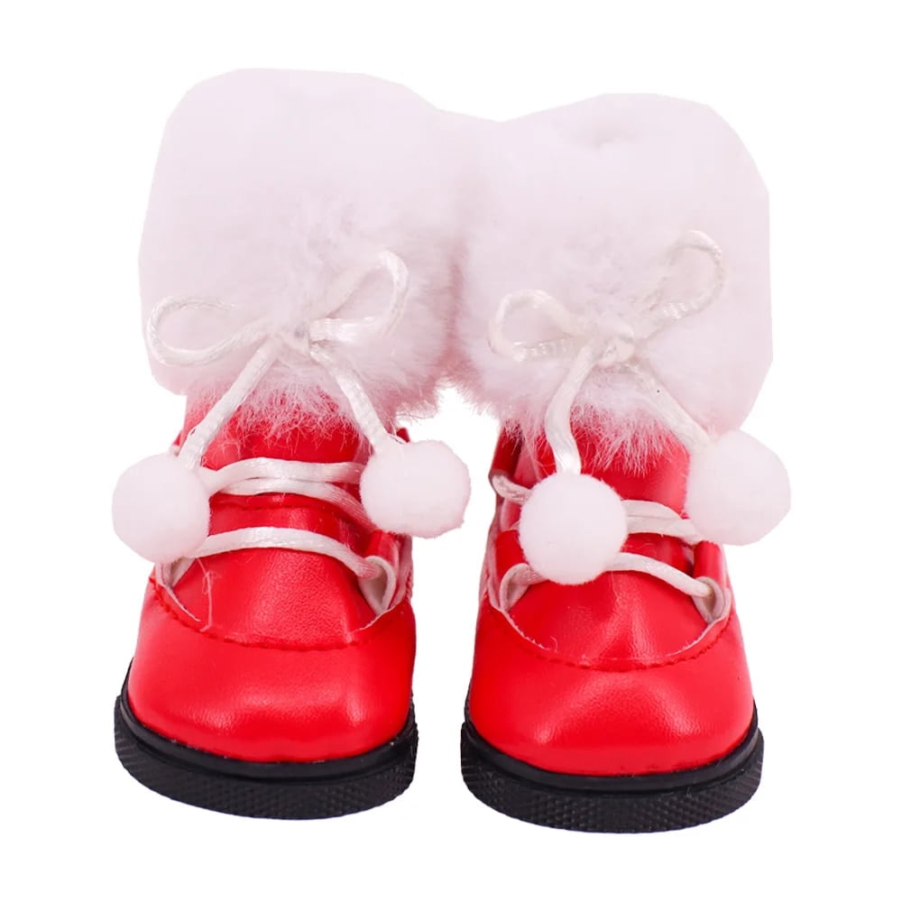 7cm Doll Shoes Doll Boots Plush Snow Panda For 18 Inch American&43Cm