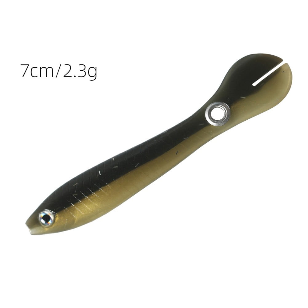 7cm Fishing Bait Wobble Tail Lure Silicone Loach Baits Artificial Soft