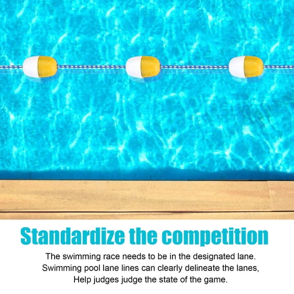 7cm Pool Lane Dividers, Durable PVC <span Style="background:red"></span> Rope For Swim Lanes, 5M Length